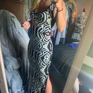 Black and white maxi dress - Arden B.